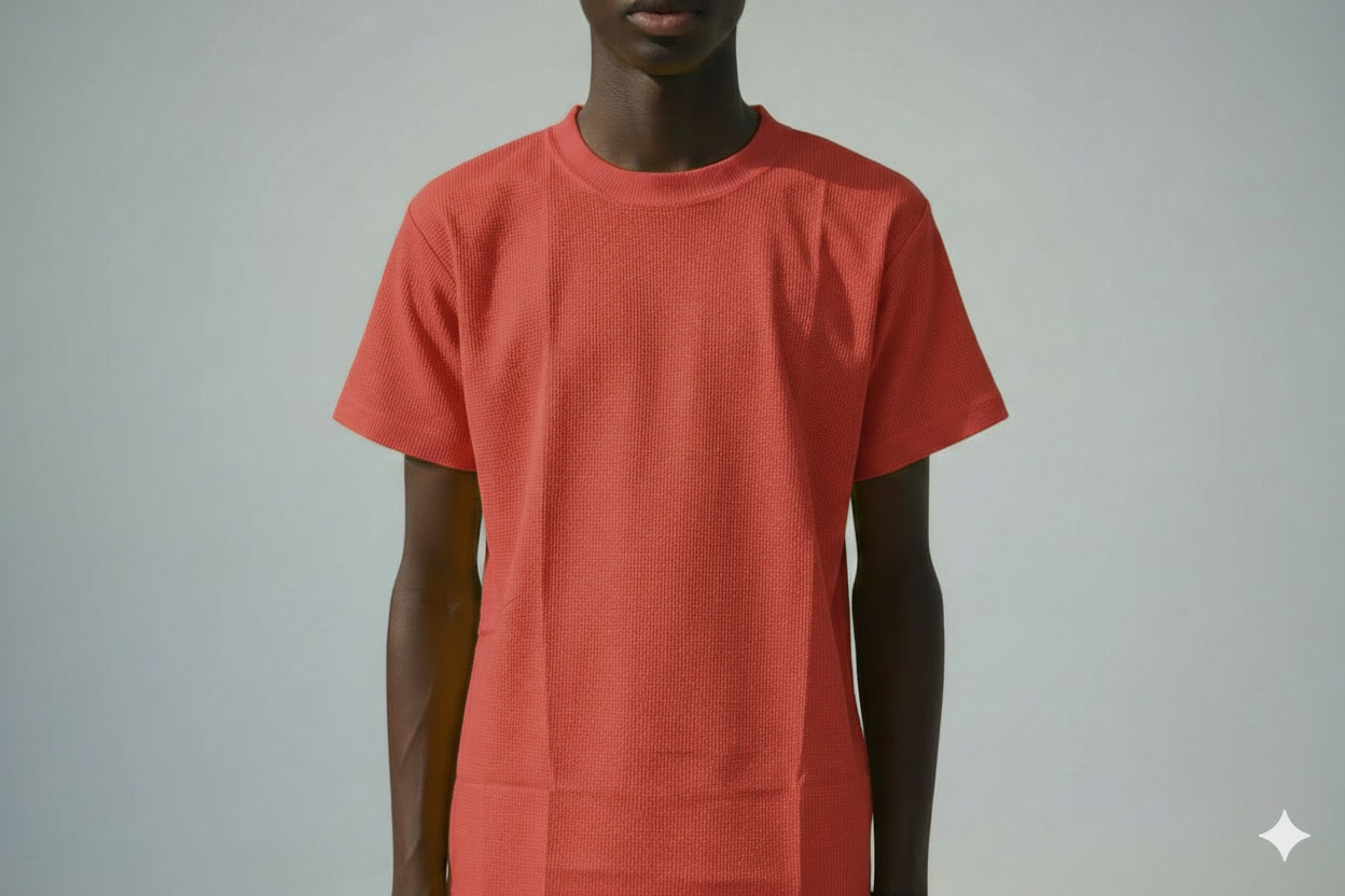 T-shirts rouge piqué 350gms