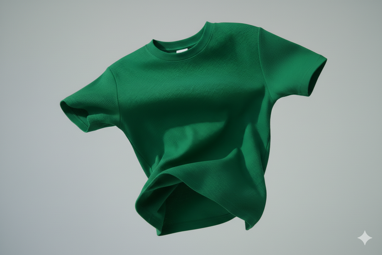 T-shirts vert piqué 350gms