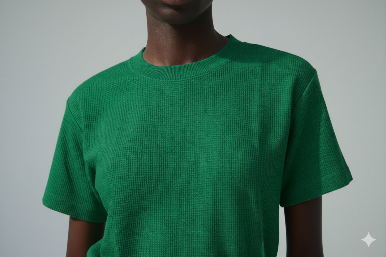 T-shirts vert piqué 350gms