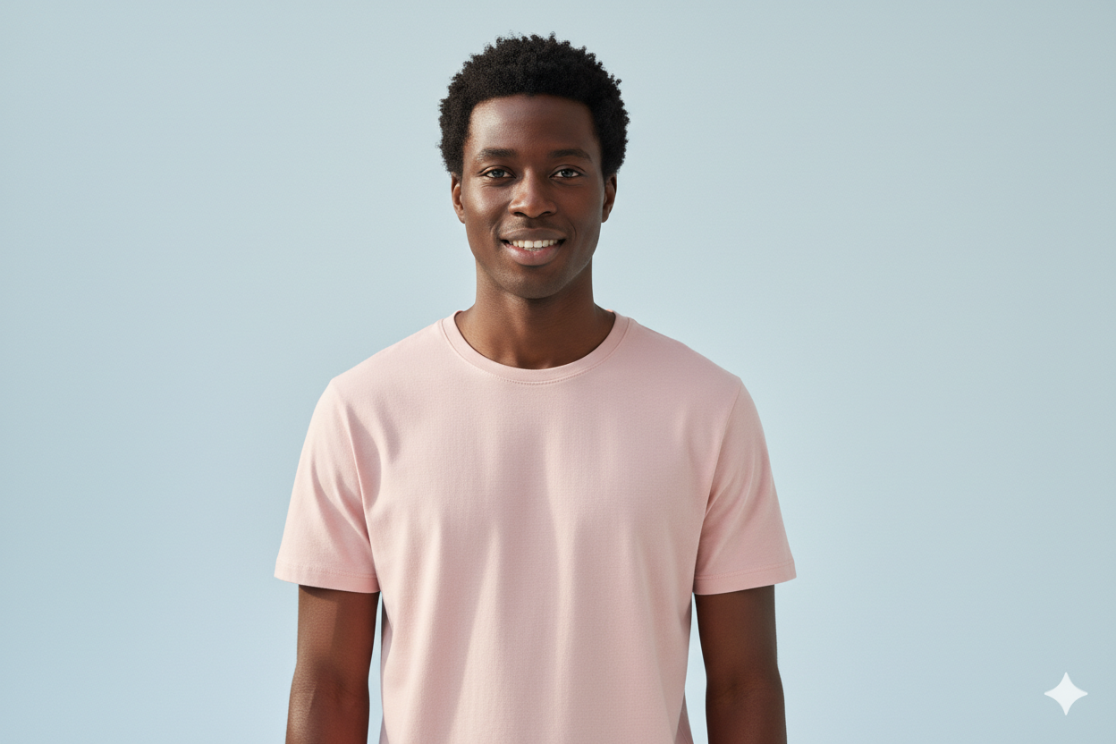 T-shirts rose ciel 600gms