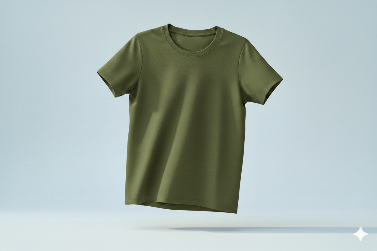 T-shirts vert militaire 600gms