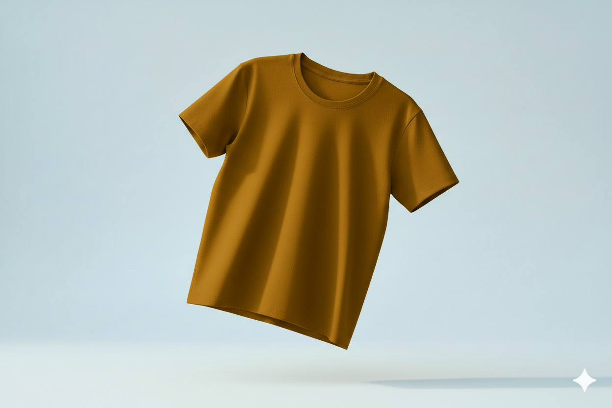 T-shirts jaune Moutard 600gms