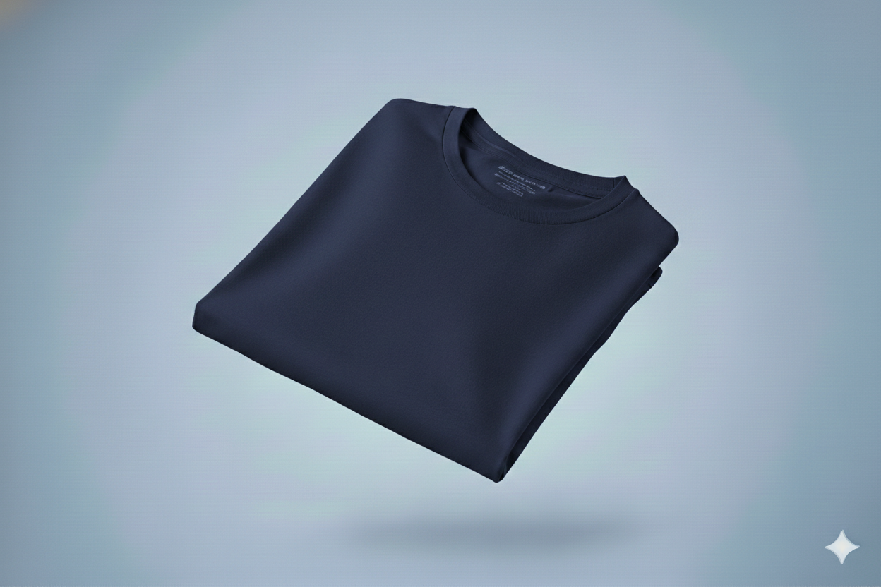 T-shirts bleu nuit 300gms