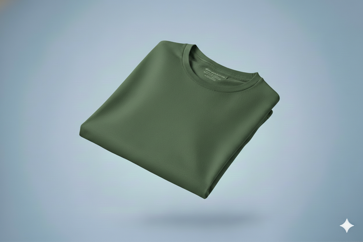 T-shirts vert militaire 300gms