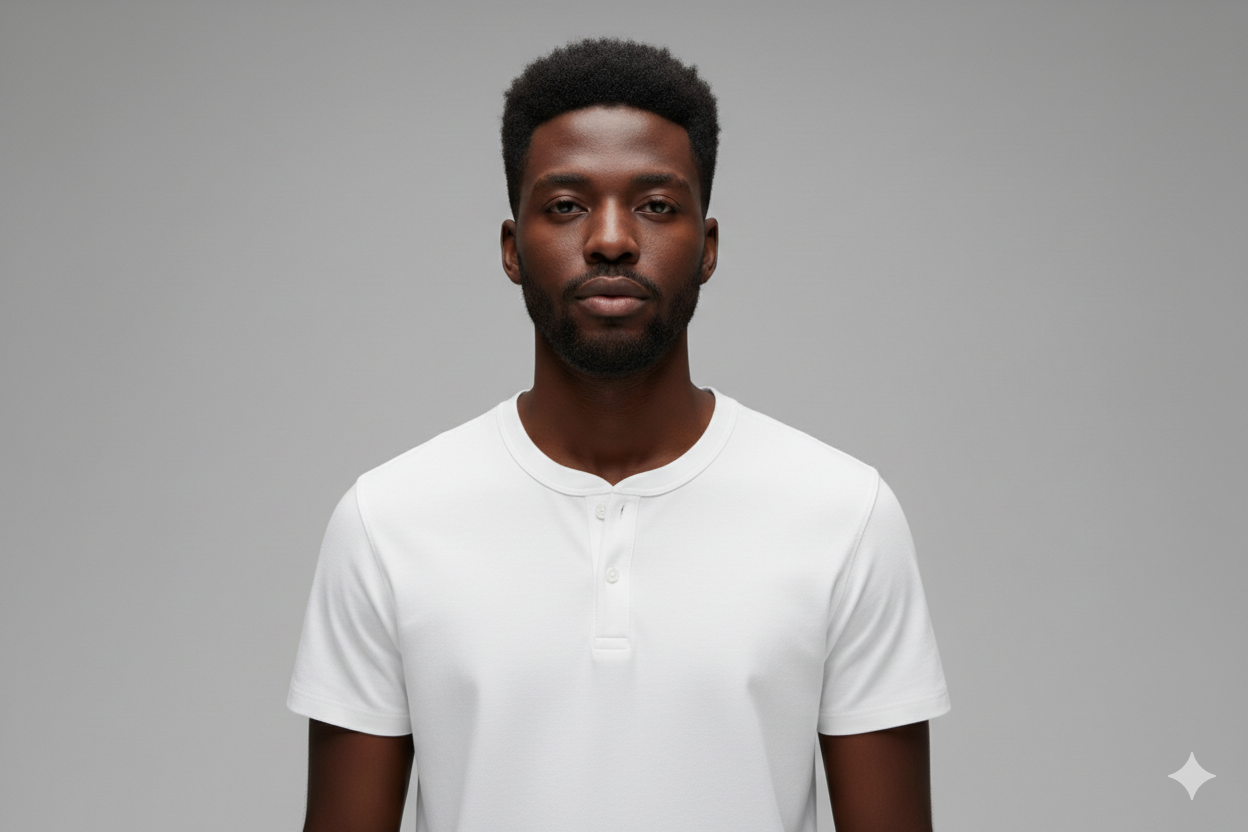 T-shirts col mao blanc 1000gms