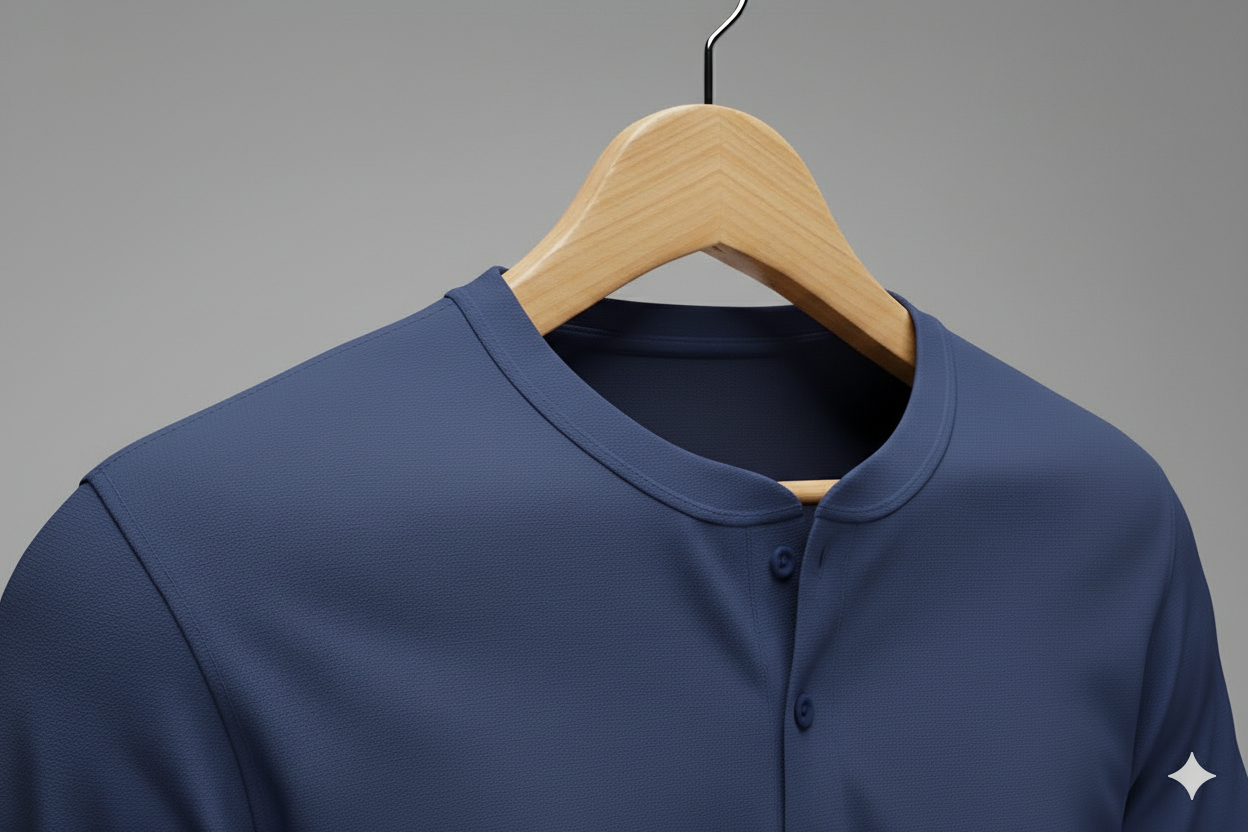 T-shirts col mao bleu roi 1000gms