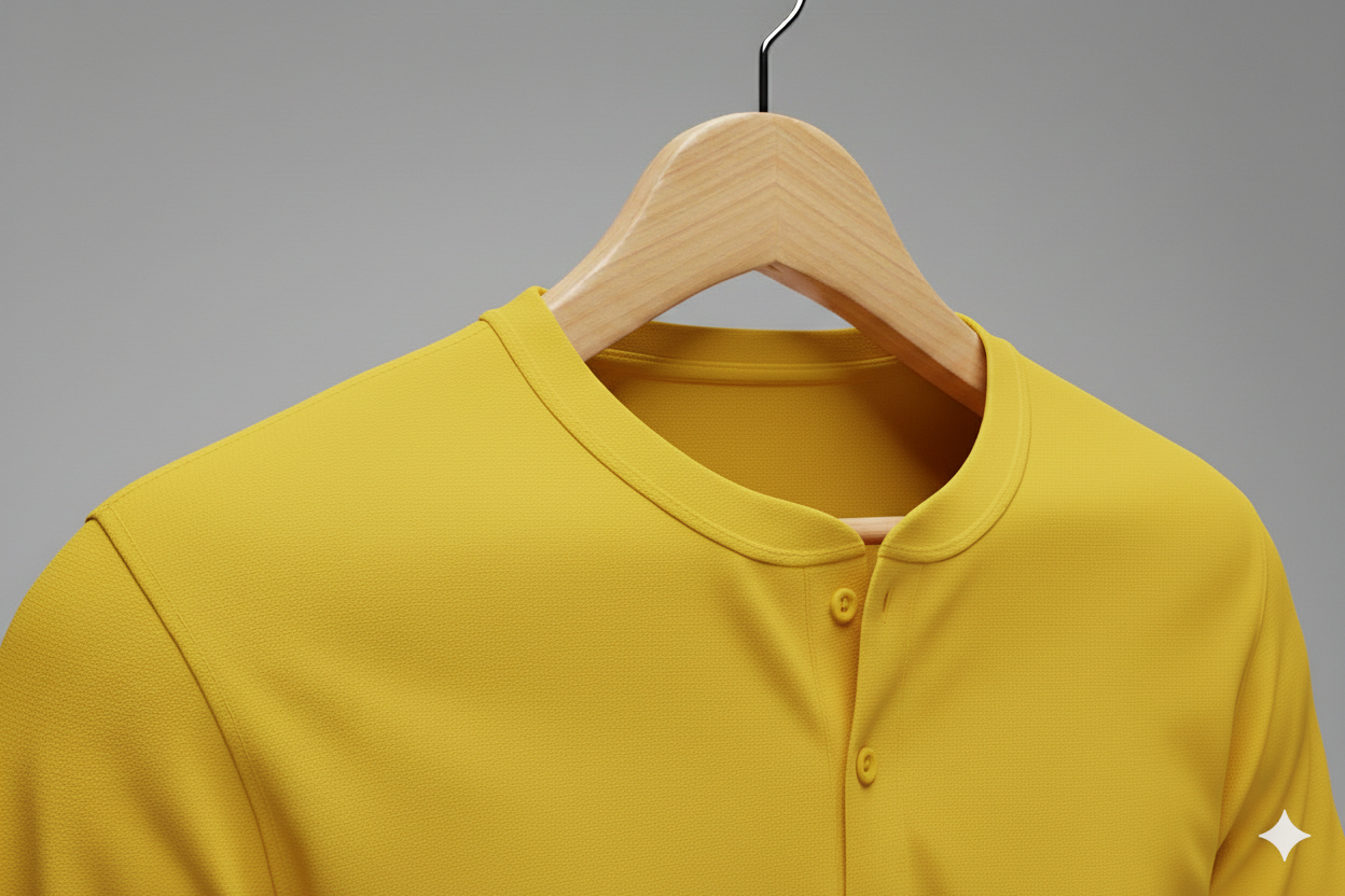 T-shirts col mao jaune 1000gms