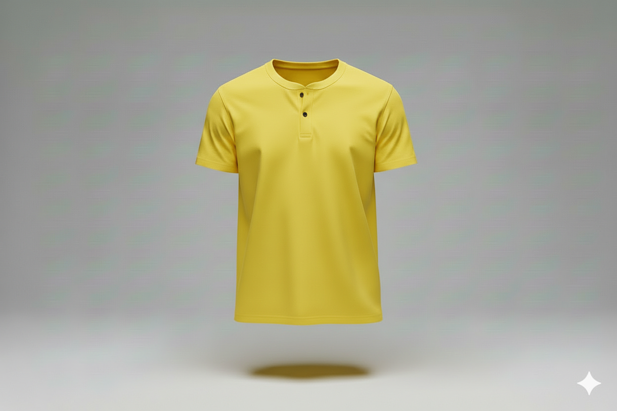 T-shirts col mao jaune 1000gms