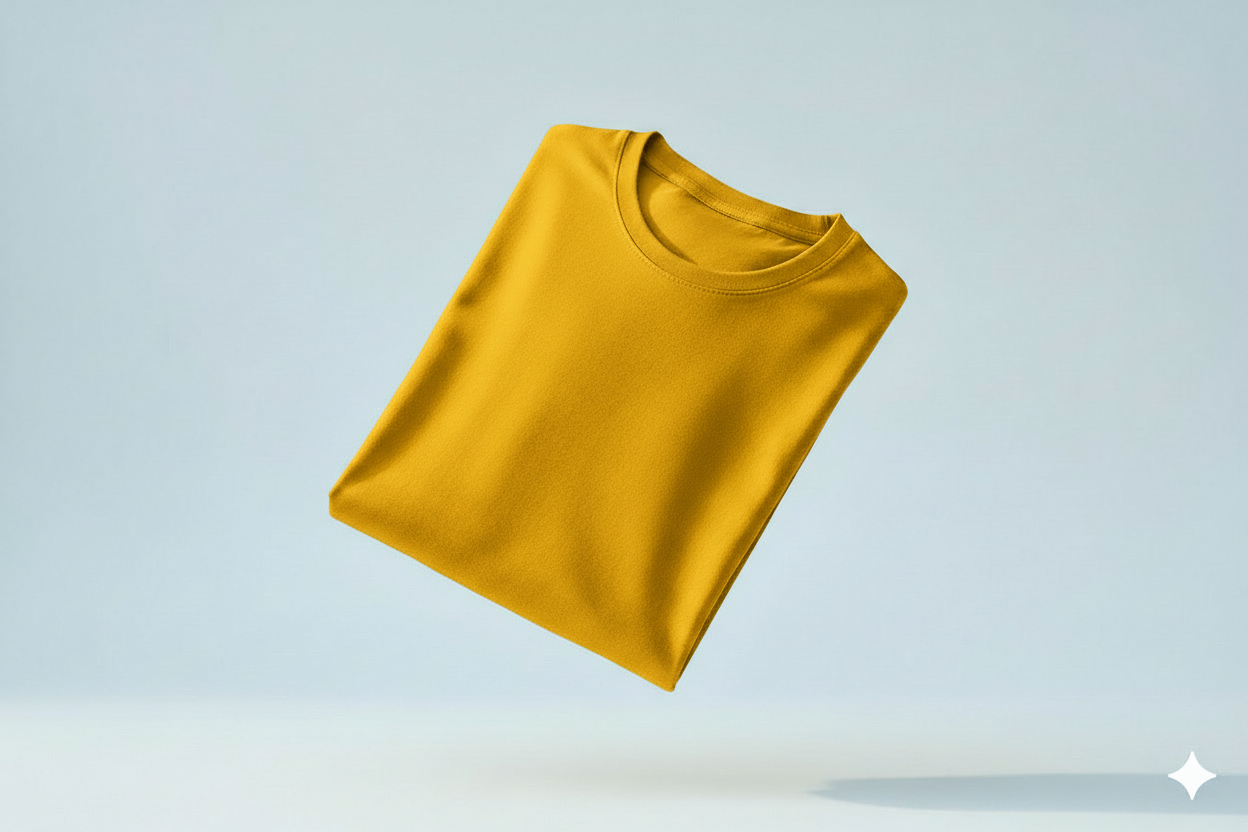 T-shirts jaune 220gms