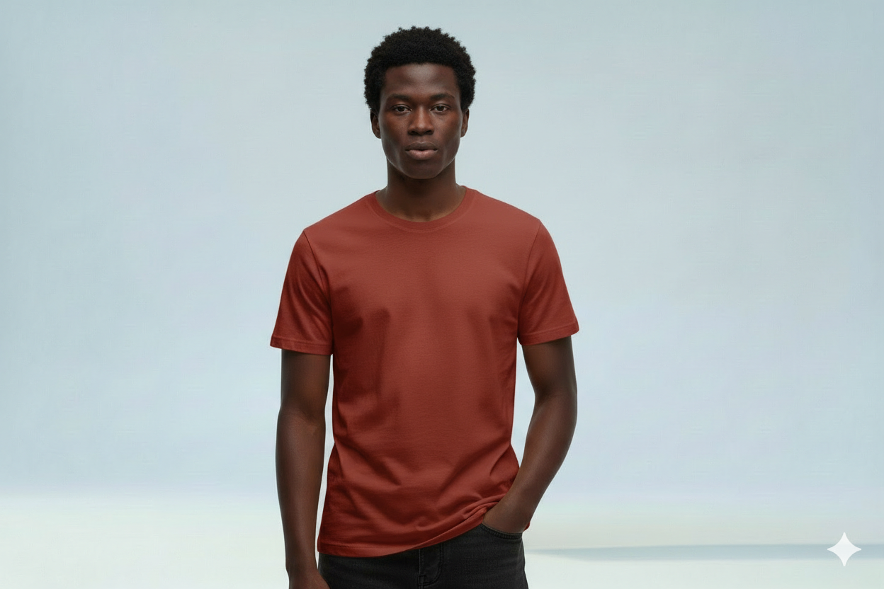 T-shirts rouge bordeau 650gms