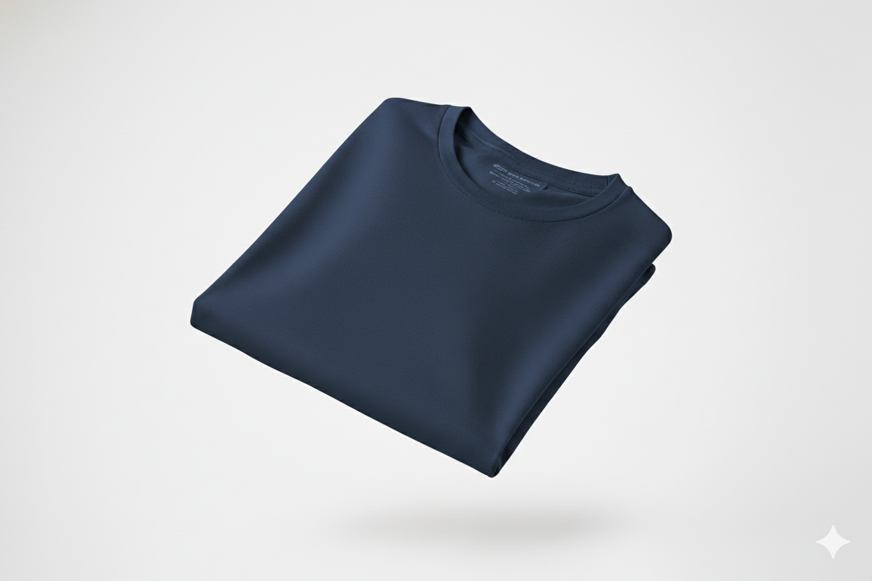 T-shirts bleu nuit 650gms