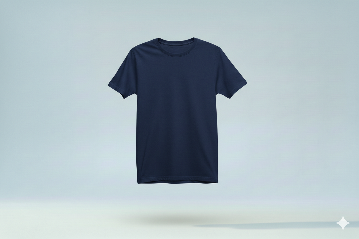 T-shirts bleu nuit 650gms