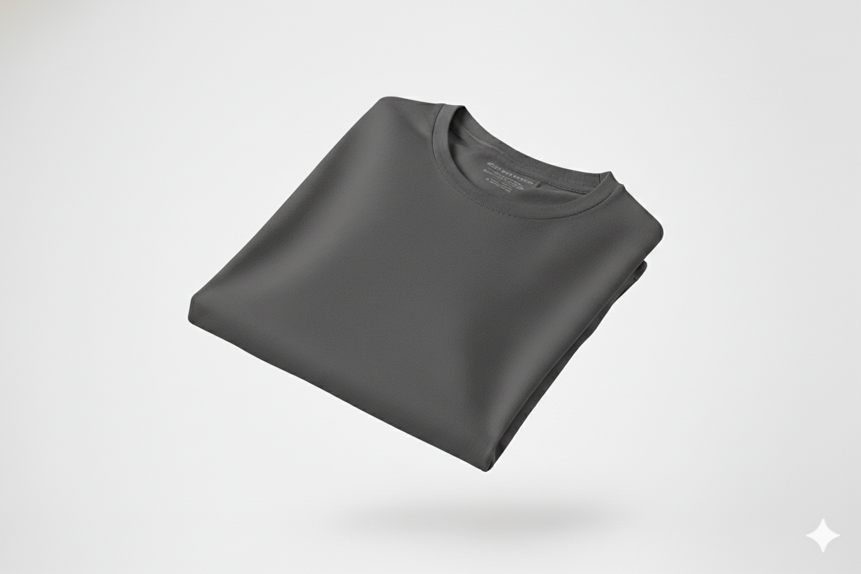 T-shirts gris foncé 350gms