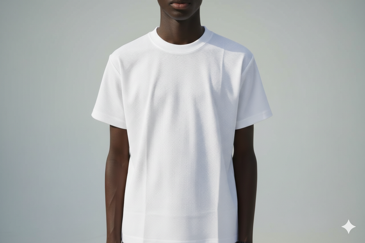 T-shirts blanc piqué 350gms