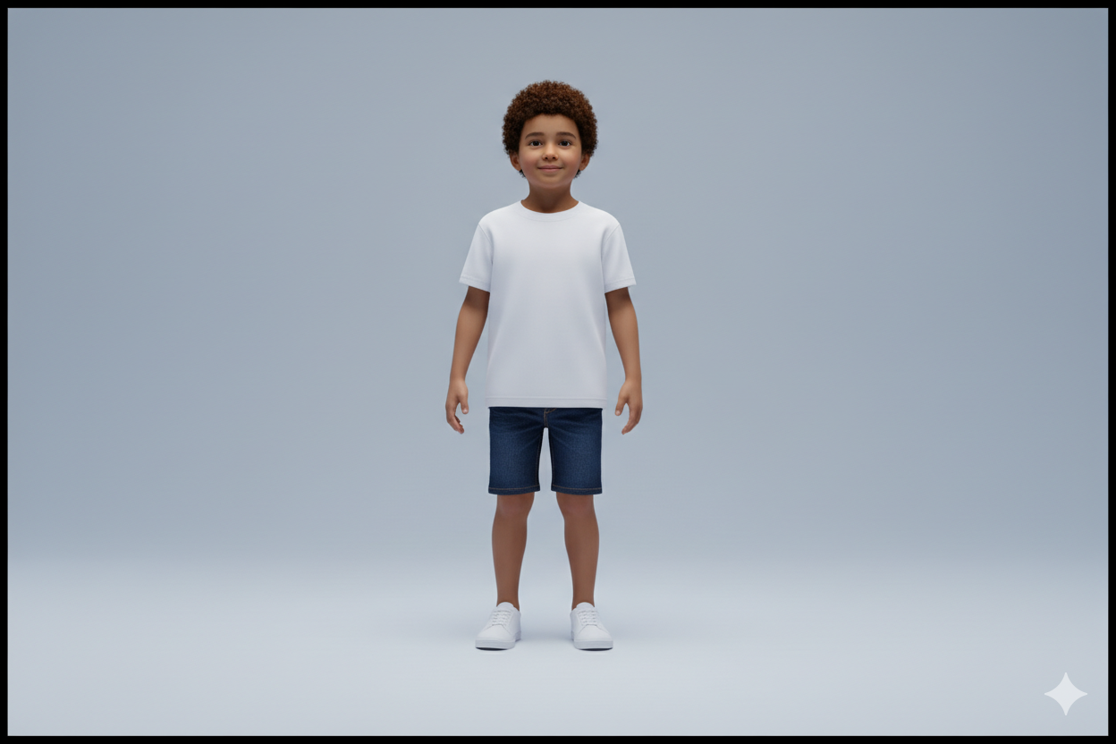 T-shirts blanc enfant FHGO 650gms