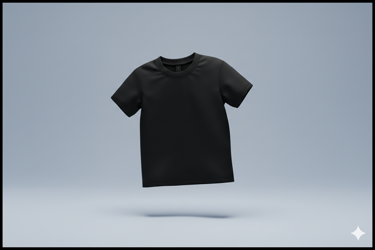 T-shirts noir enfant FHGO 650gms