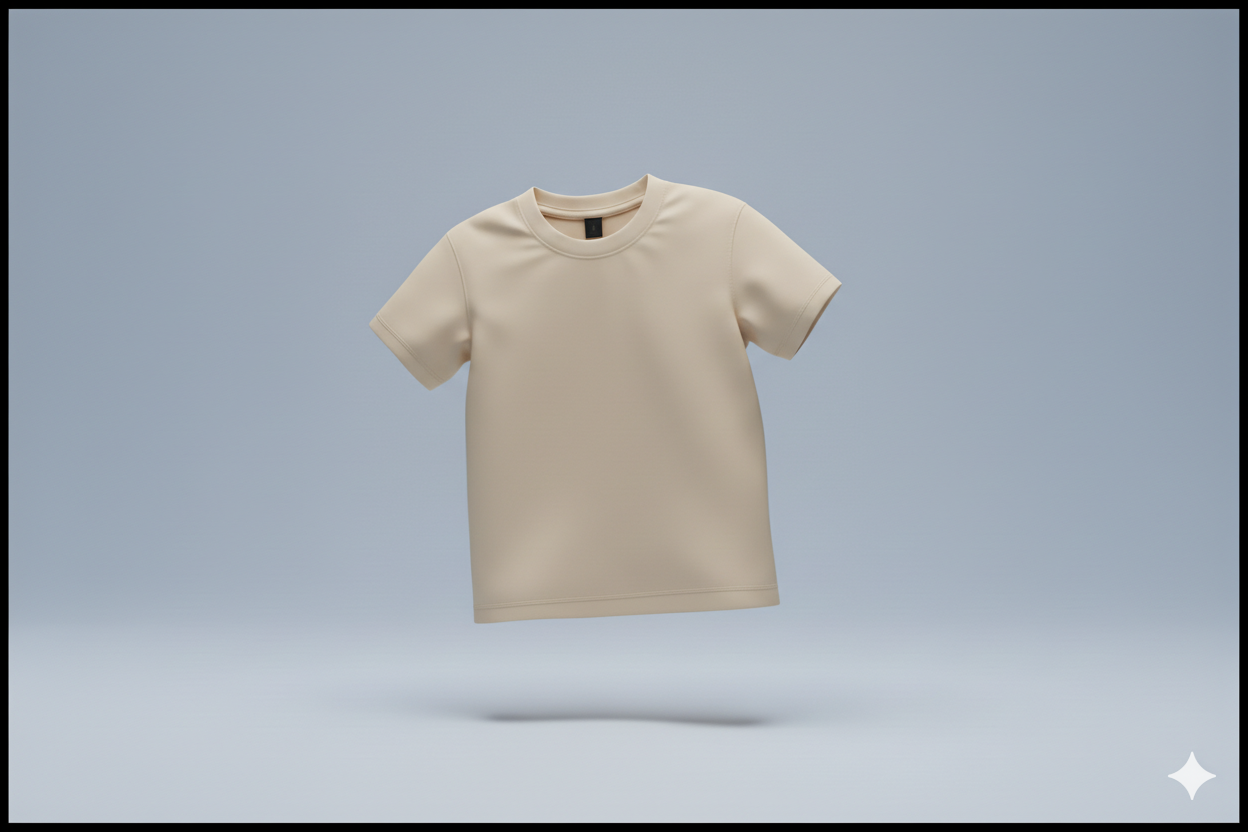 T-shirts beige enfant FHGO 650gms
