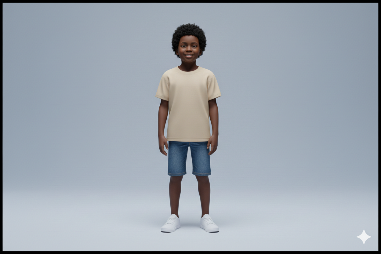 T-shirts beige enfant FHGO 650gms